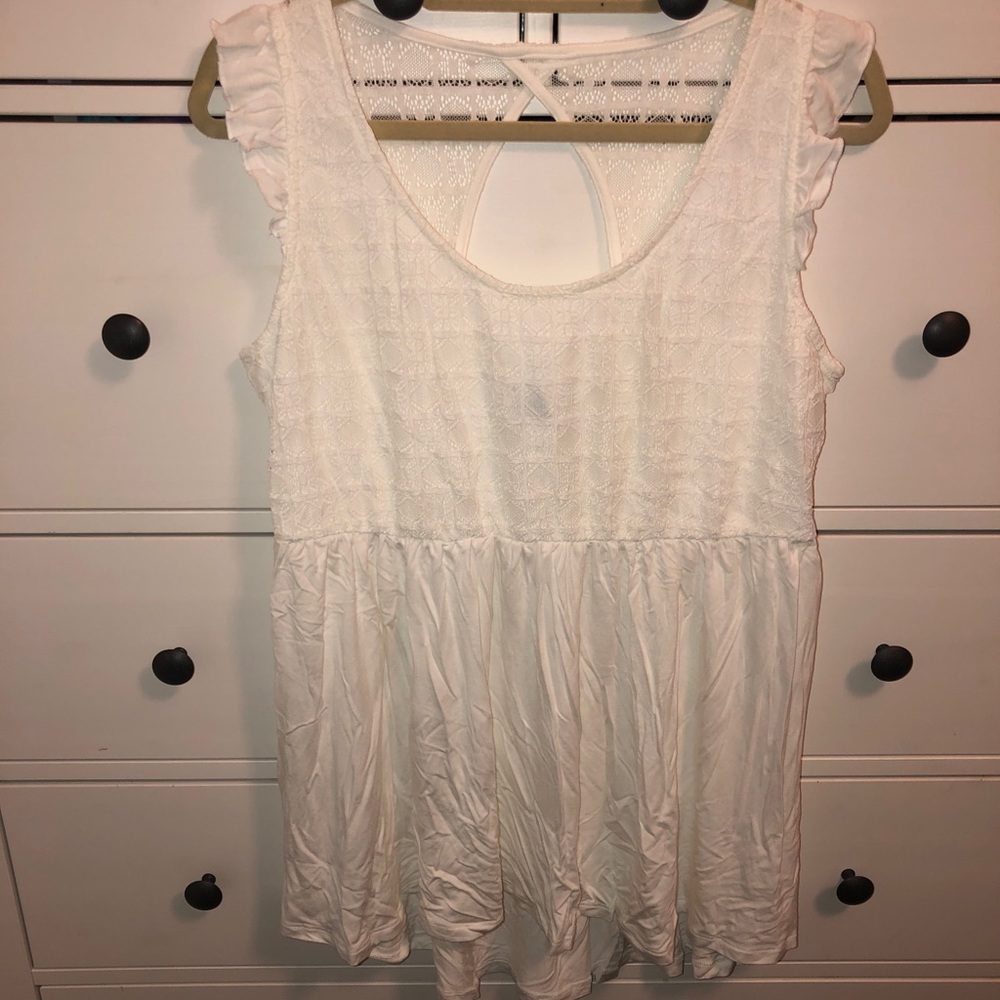 NWT torrid white lace top size 0x